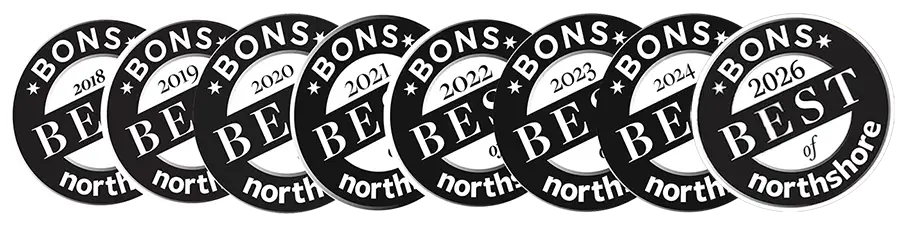 image of best of northshore logos from northshore magazine, for the years of 2018, 2019, 2020, 2021, 2022, 2023, 2024 & 2026